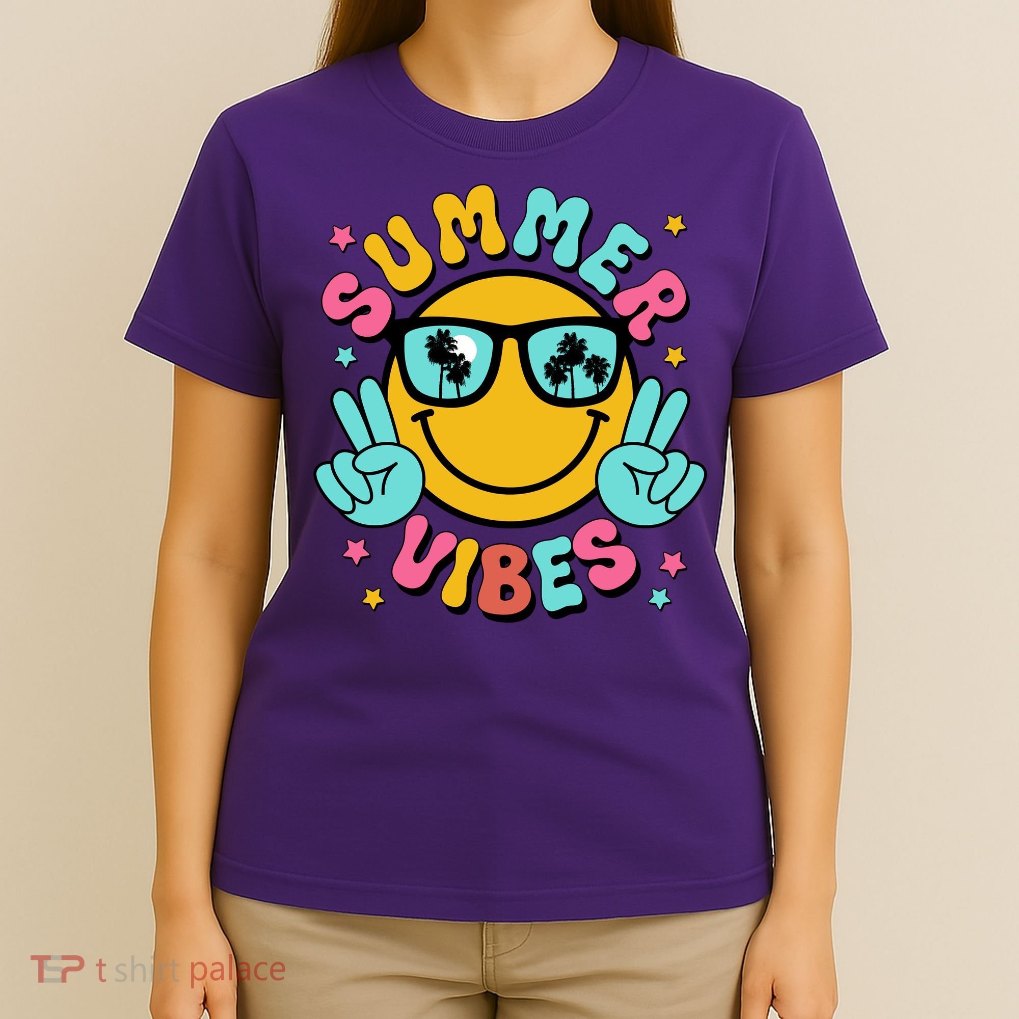 Summer Vibes Tropical Sunset Beach Vacation T-Shirt
