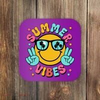 Summer Vibes Tropical Sunset Beach Vacation Coaster thumb 0