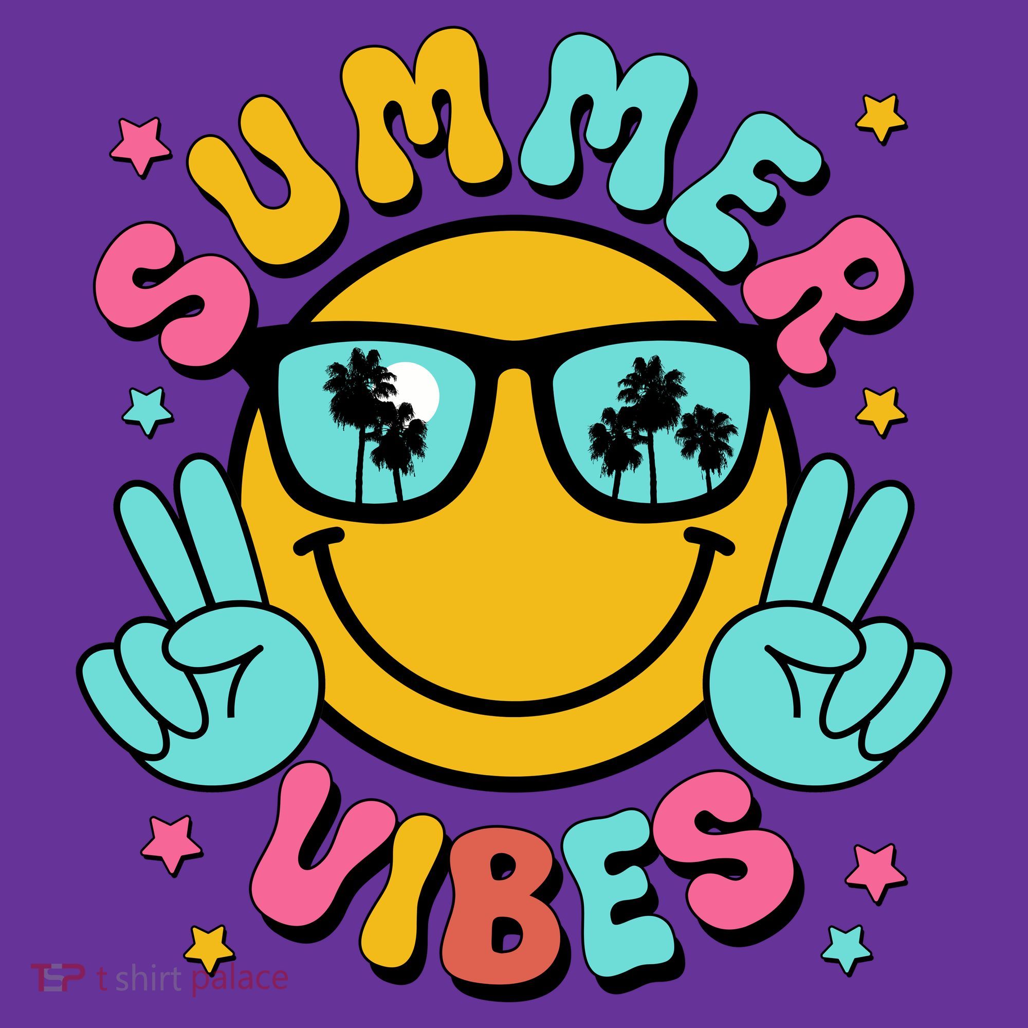Summer Vibes Tropical Sunset Beach Vacation Coaster