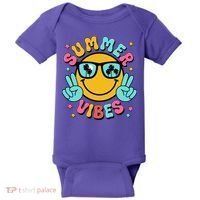 Summer Vibes Tropical Sunset Beach Vacation Baby Bodysuit thumb 0