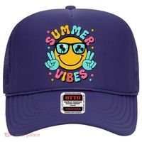 Summer Vibes Tropical Sunset Beach Vacation Hat thumb 0