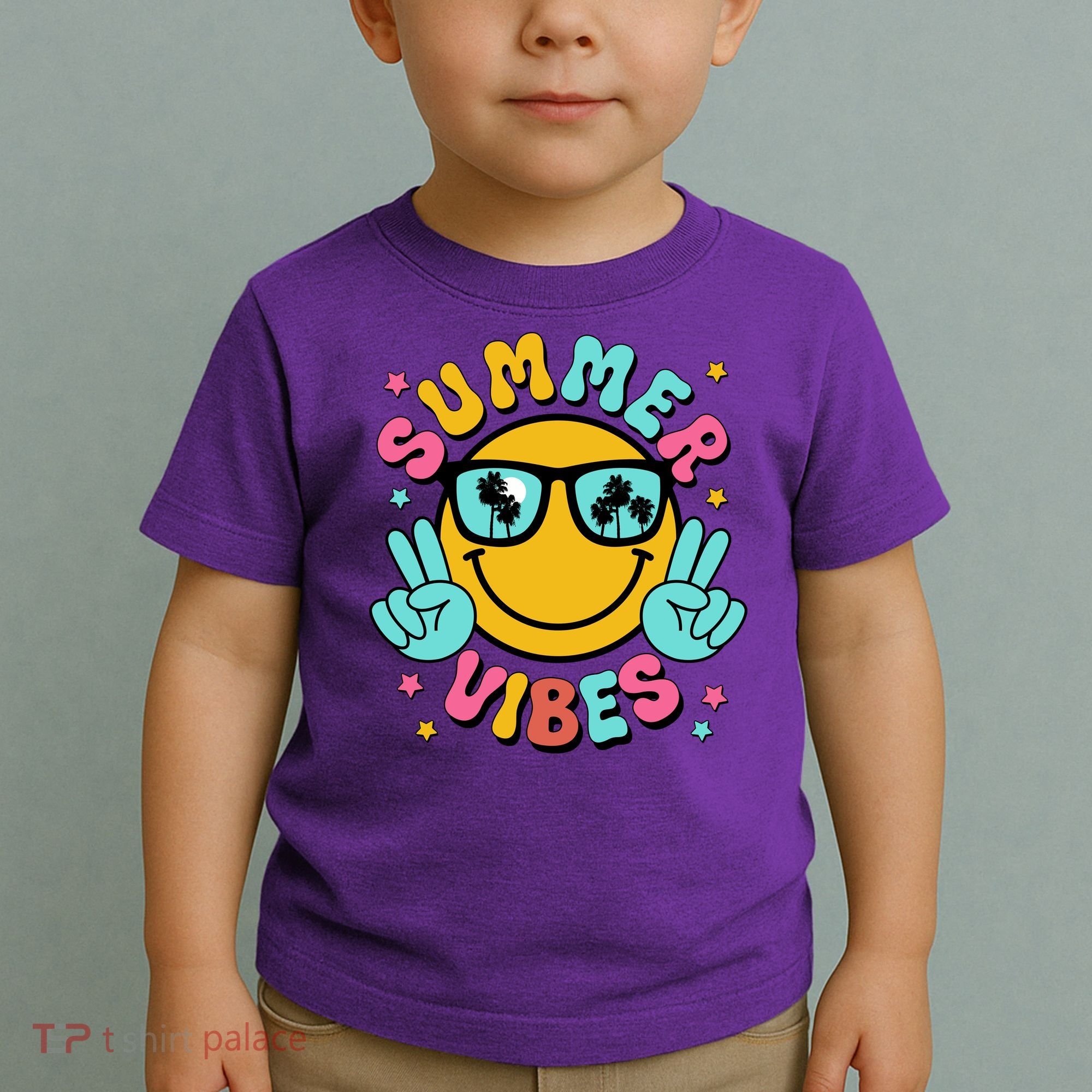 Summer Vibes Tropical Sunset Beach Vacation Toddler T-Shirt