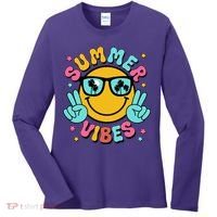 Summer Vibes Tropical Sunset Beach Vacation Women's Long Sleeve Shirt thumb 0