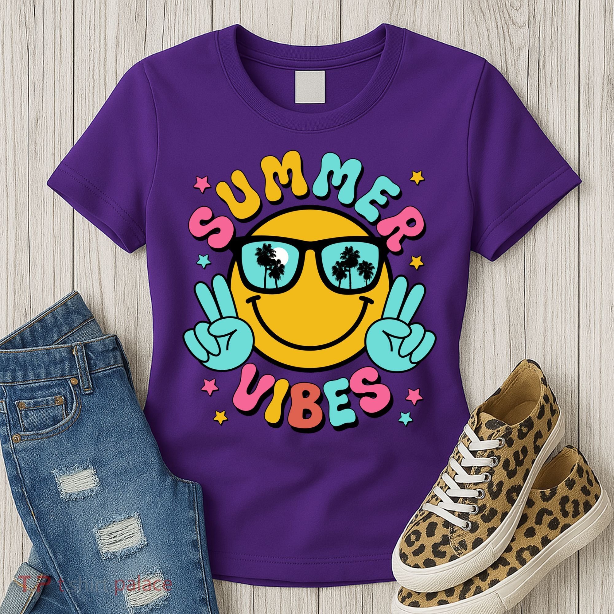 Summer Vibes Tropical Sunset Beach Vacation Women's T-Shirt