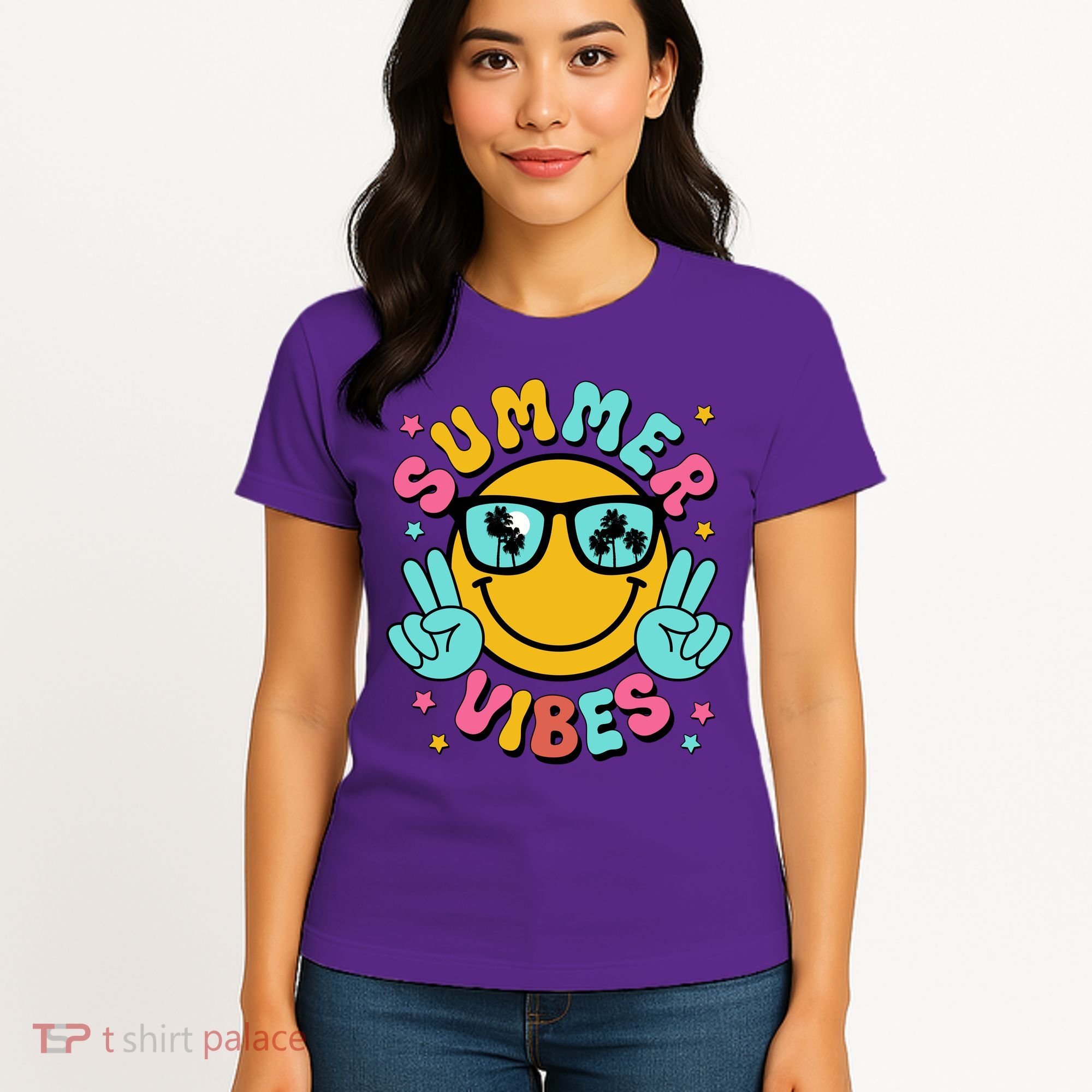 Summer Vibes Tropical Sunset Beach Vacation Women's T-Shirt