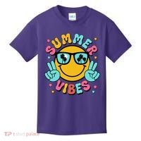 Summer Vibes Tropical Sunset Beach Vacation Kids T-Shirt thumb 0