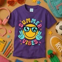 Summer Vibes Tropical Sunset Beach Vacation Kids T-Shirt thumb 3