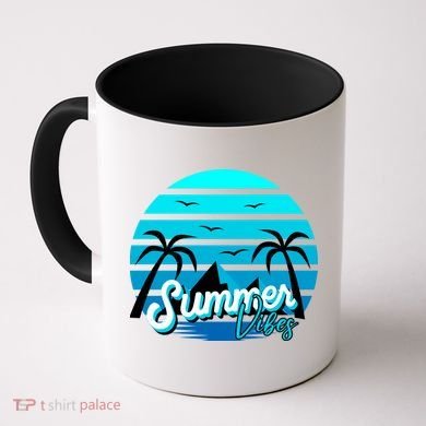 Summer Vibes Tropical Beach Vacation Coffee Mug