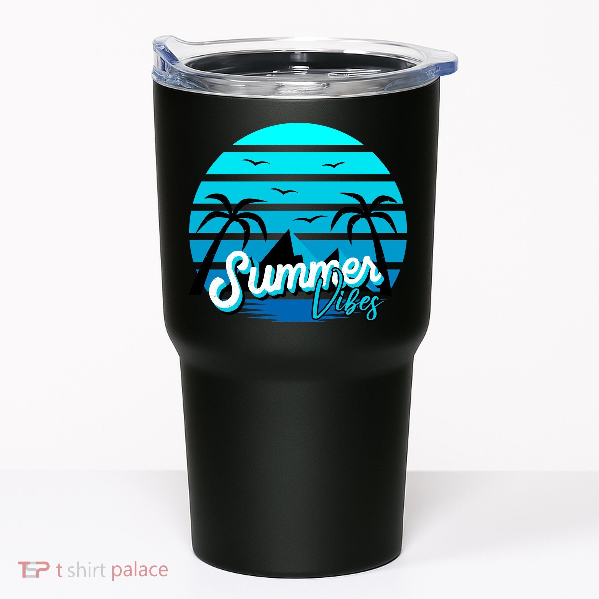 Summer Vibes Tropical Beach Vacation Tumbler
