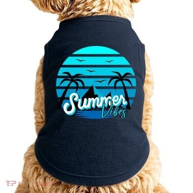 Summer Vibes Tropical Beach Vacation Doggie Tank