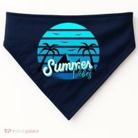 Summer Vibes Tropical Beach Vacation USA-Made Doggie Bandana thumb 0