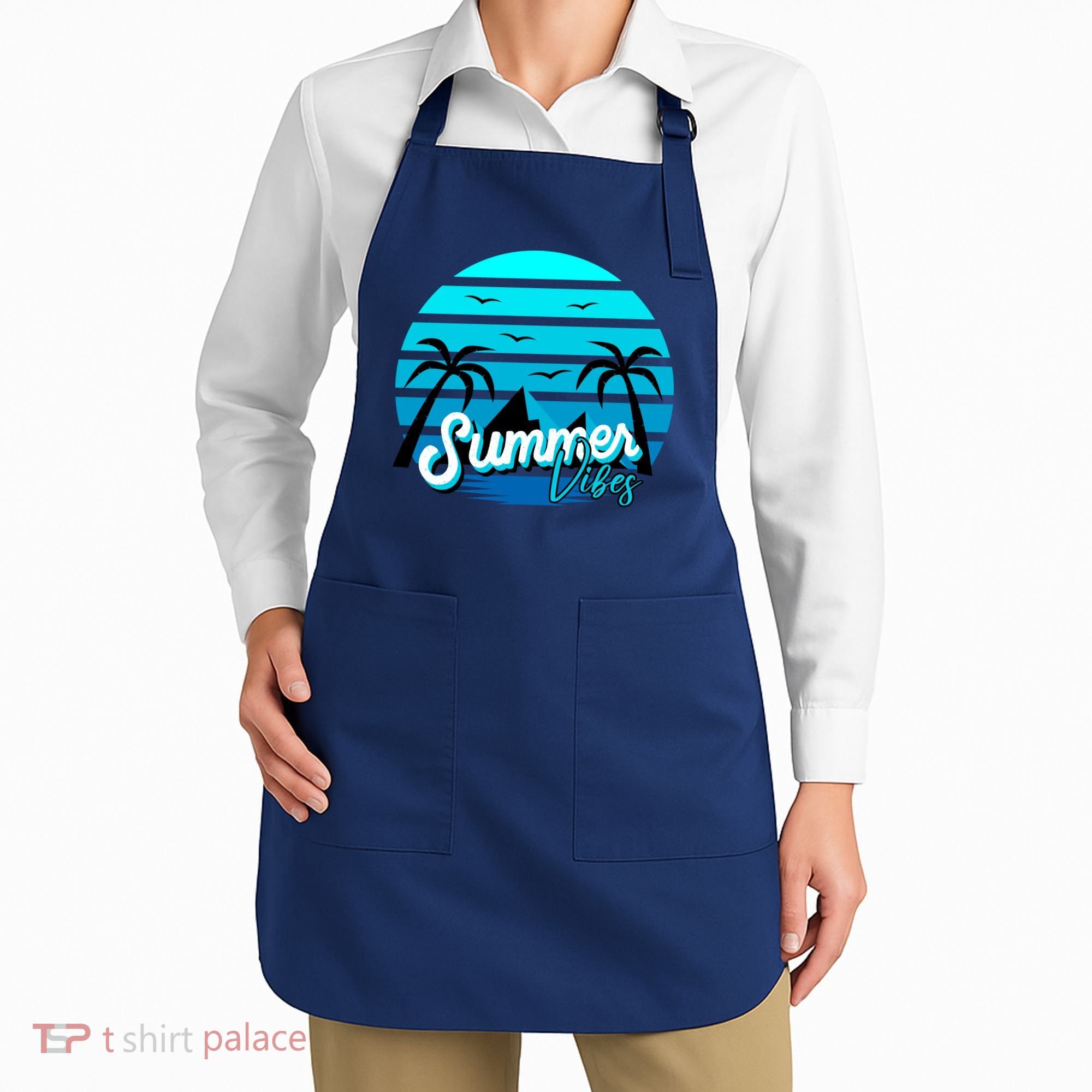 Summer Vibes Tropical Beach Vacation Apron