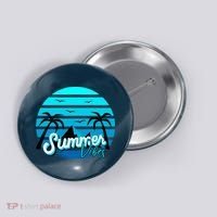 Summer Vibes Tropical Beach Vacation Button thumb 0