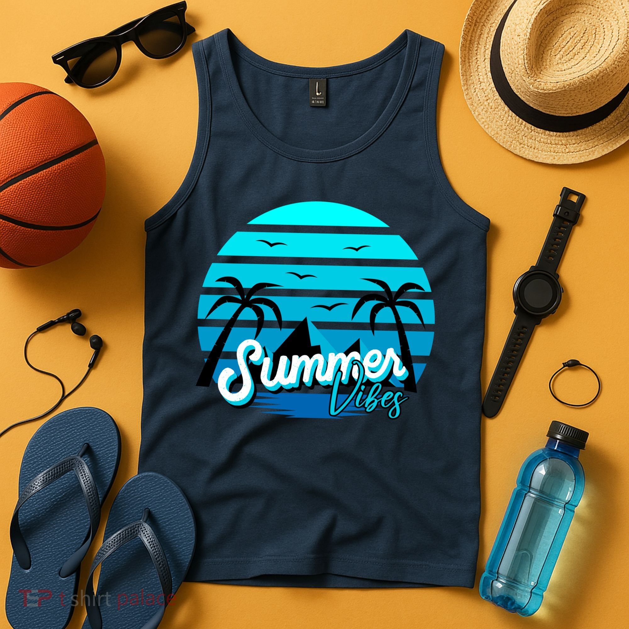 Summer Vibes Tropical Beach Vacation Tank Top
