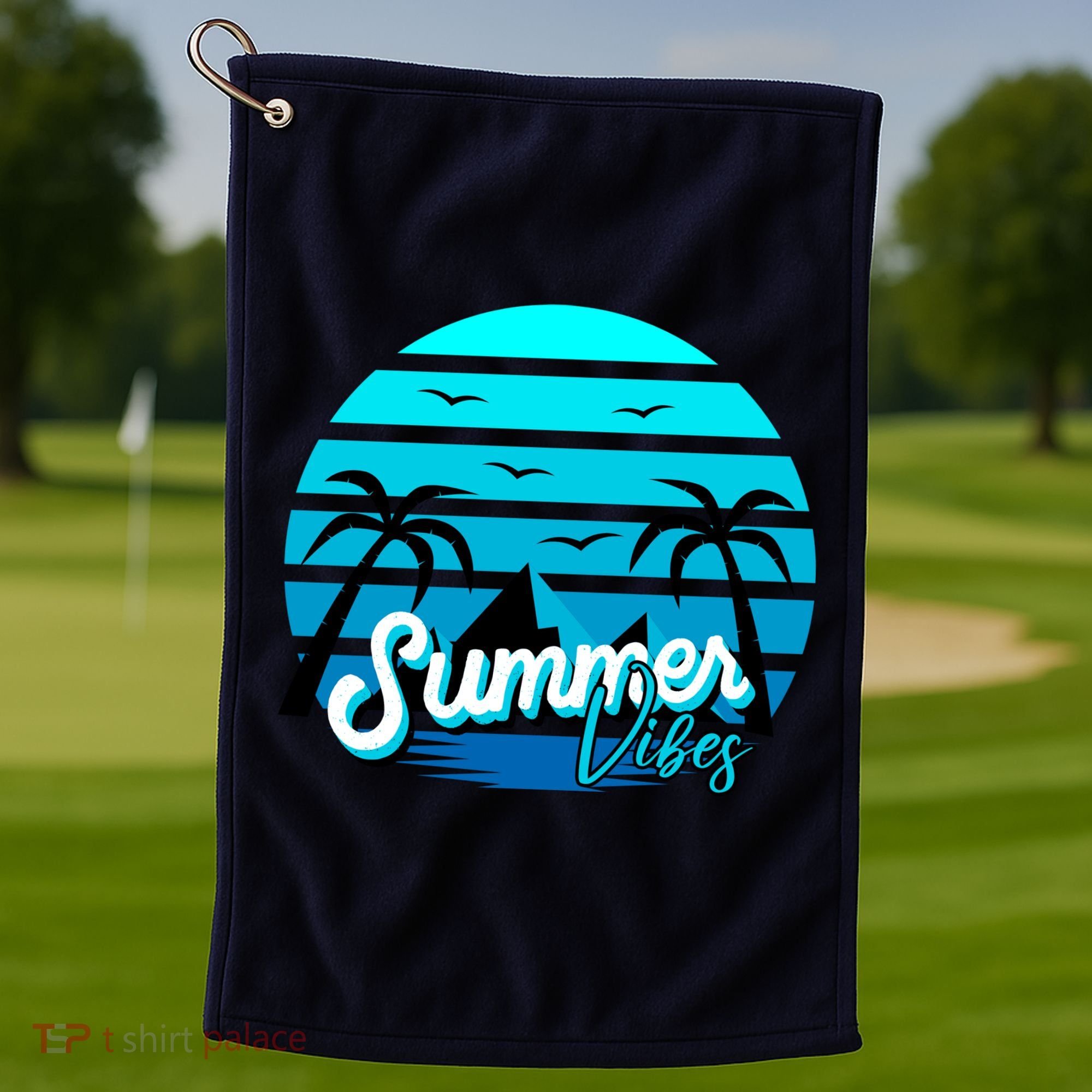 Summer Vibes Tropical Beach Vacation Golf Towel
