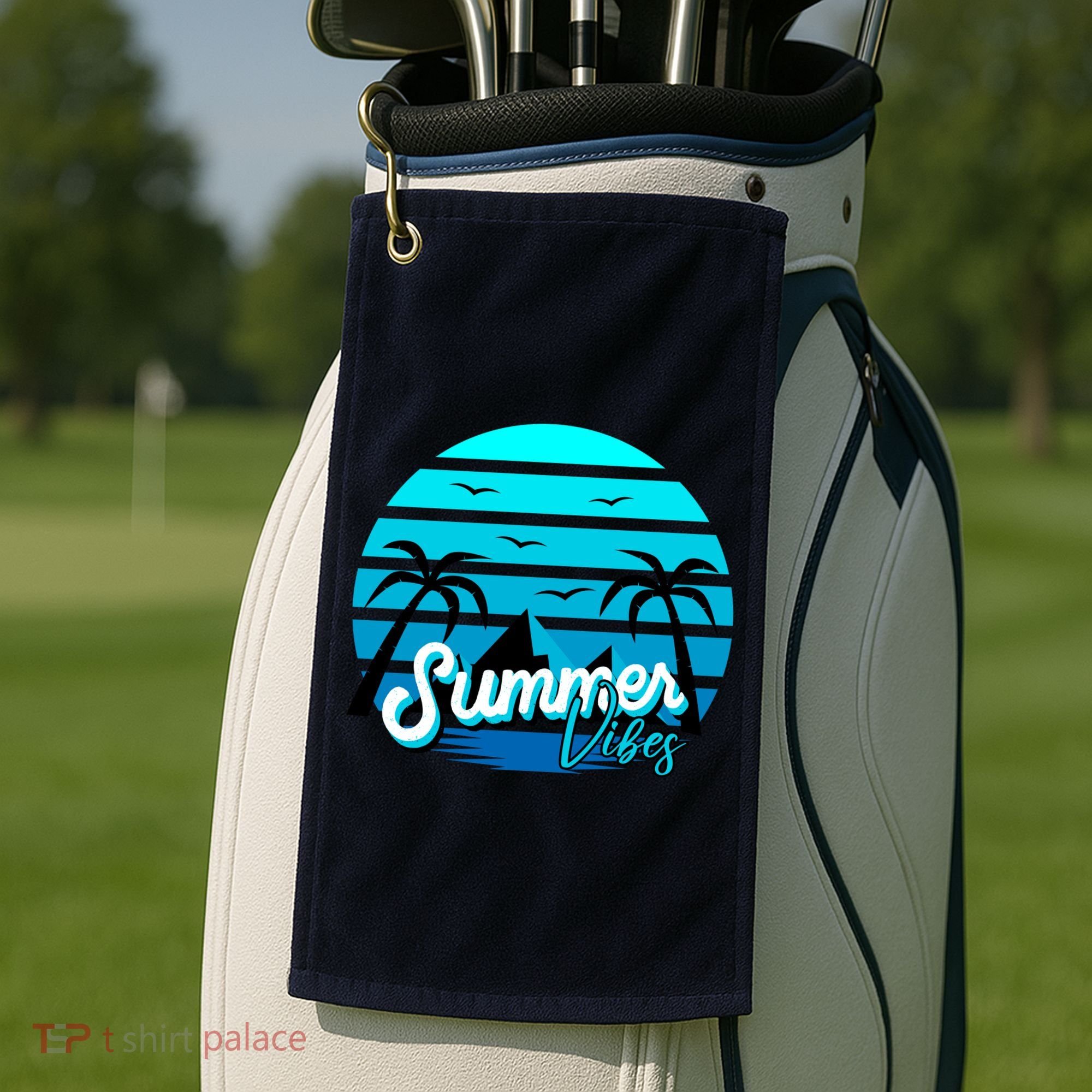 Summer Vibes Tropical Beach Vacation Golf Towel