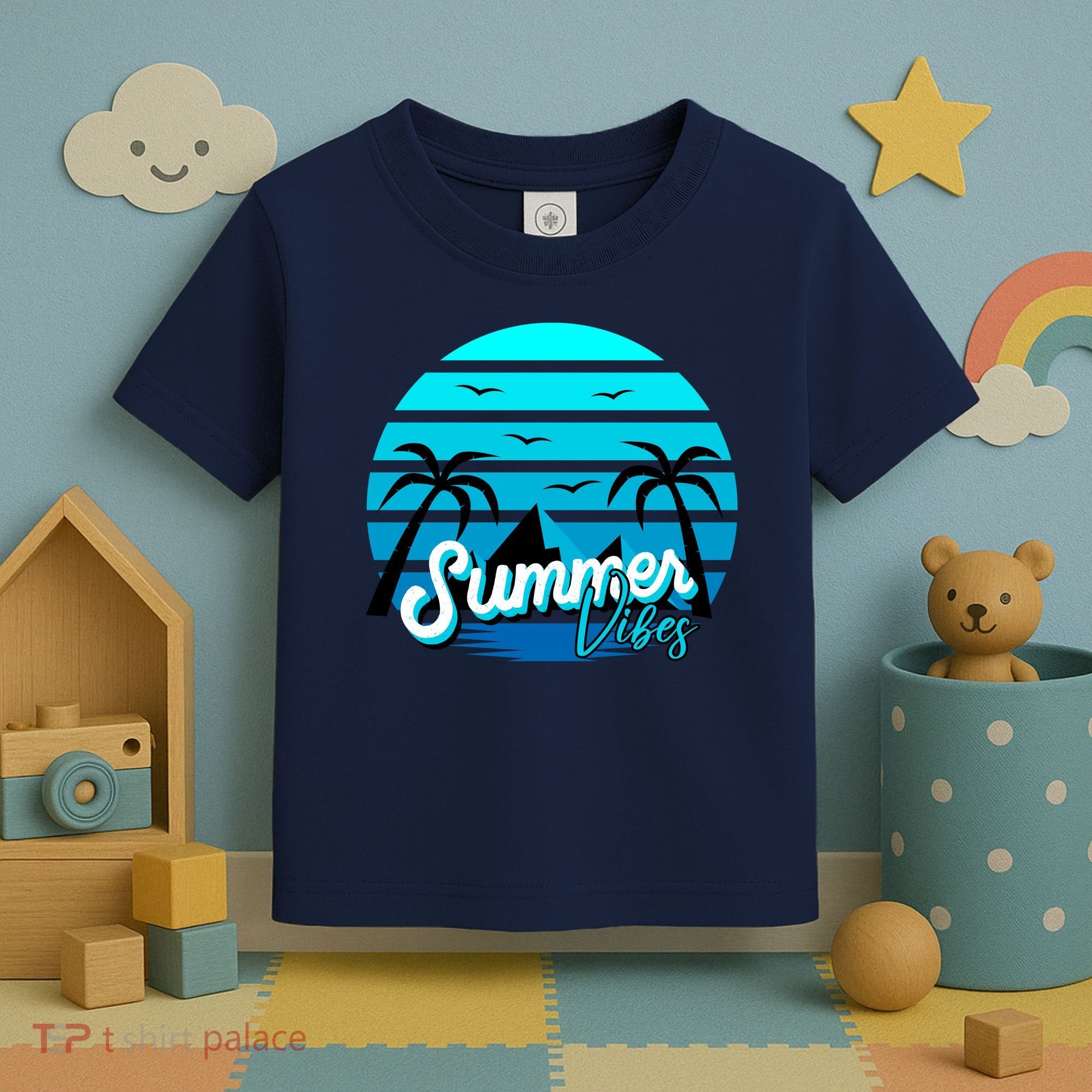 Summer Vibes Tropical Beach Vacation Toddler T-Shirt
