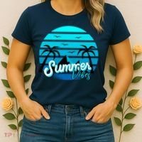 Summer Vibes Tropical Beach Vacation Women's T-Shirt thumb 2