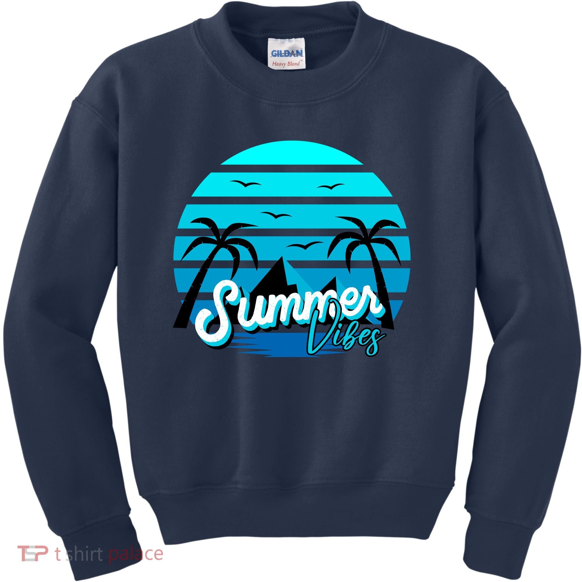 Summer Vibes Tropical Beach Vacation Kids Sweatshirt