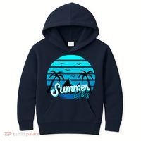 Summer Vibes Tropical Beach Vacation Kids Hoodie thumb 0