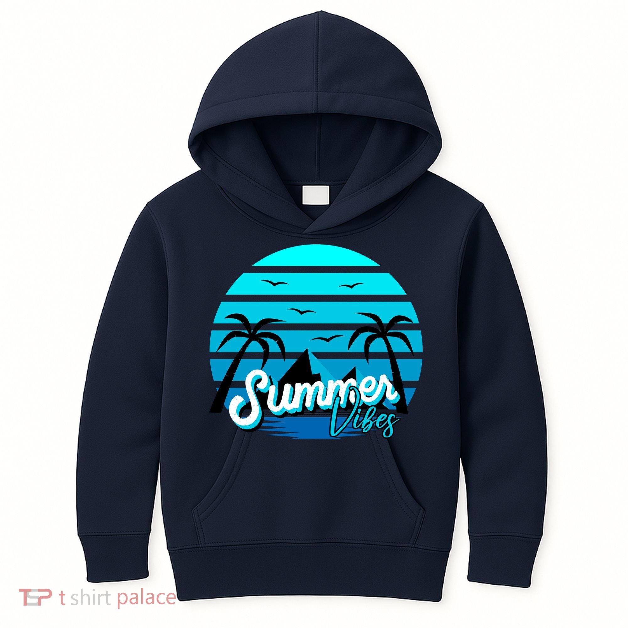 Summer Vibes Tropical Beach Vacation Kids Hoodie
