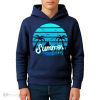 Summer Vibes Tropical Beach Vacation Kids Hoodie thumb 4