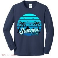 Summer Vibes Tropical Beach Vacation Kids Long Sleeve Shirt thumb 0
