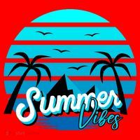Summer Vibes Tropical Beach Vacation Santa Hat thumb 1