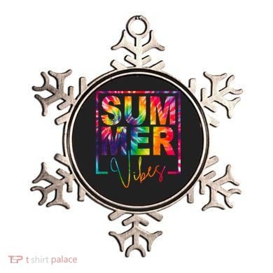 Summer Vibes Tie Dye Colorful Fun Ornament