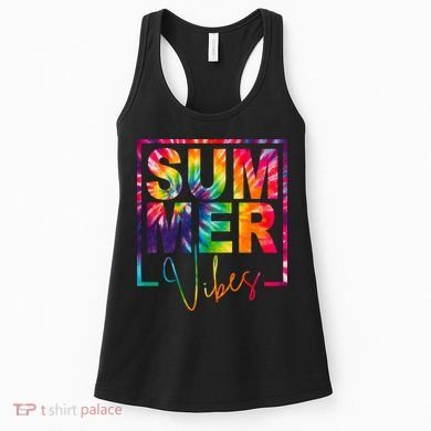 Summer Vibes Tie Dye Colorful Fun Women's Tank Top