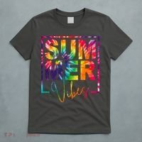 Summer Vibes Tie Dye Colorful Fun T-Shirt thumb 5