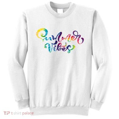 Summer Vibes Tie Dye Colorful Sweatshirt