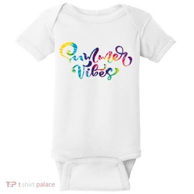 Summer Vibes Tie Dye Colorful Baby Bodysuit