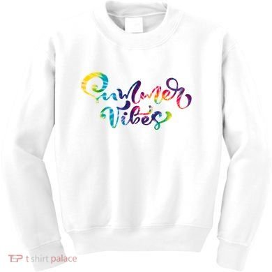 Summer Vibes Tie Dye Colorful Kids Sweatshirt