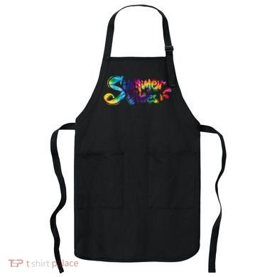 Summer Vibes Tie Dye Rainbow Apron