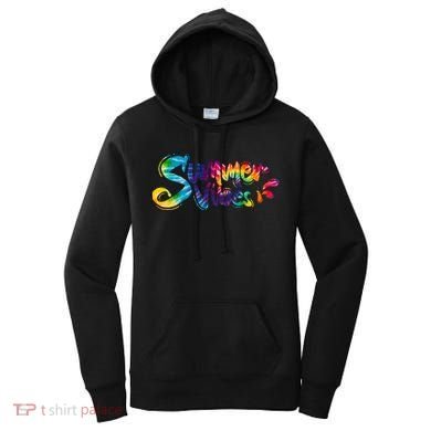Summer Vibes Tie Dye Rainbow Women's Hoodie