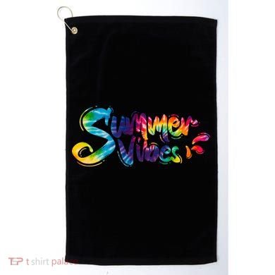 Summer Vibes Tie Dye Rainbow Golf Towel
