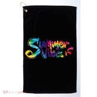 Summer Vibes Tie Dye Rainbow Golf Towel thumb 0