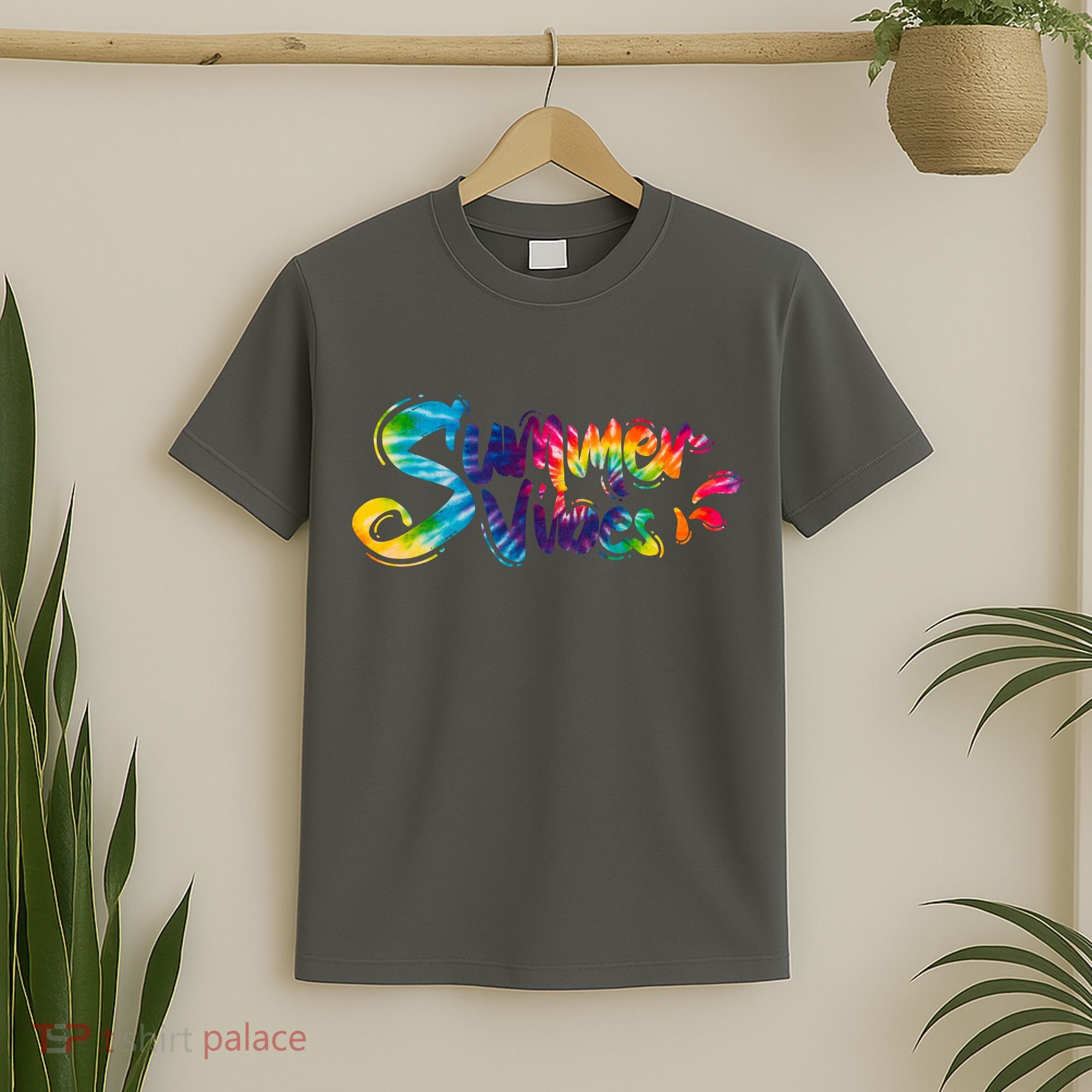 Summer Vibes Tie Dye Rainbow T-Shirt