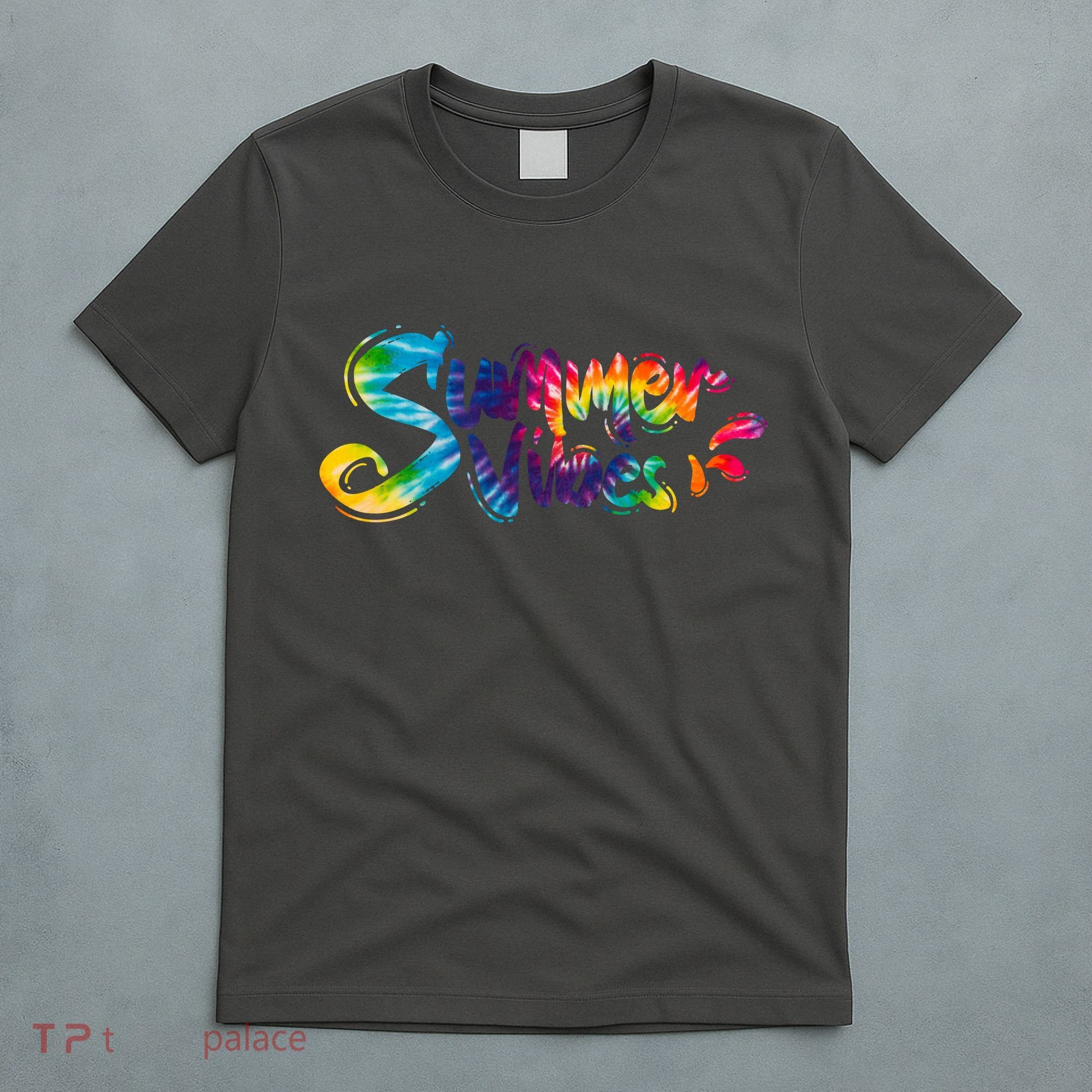 Summer Vibes Tie Dye Rainbow T-Shirt