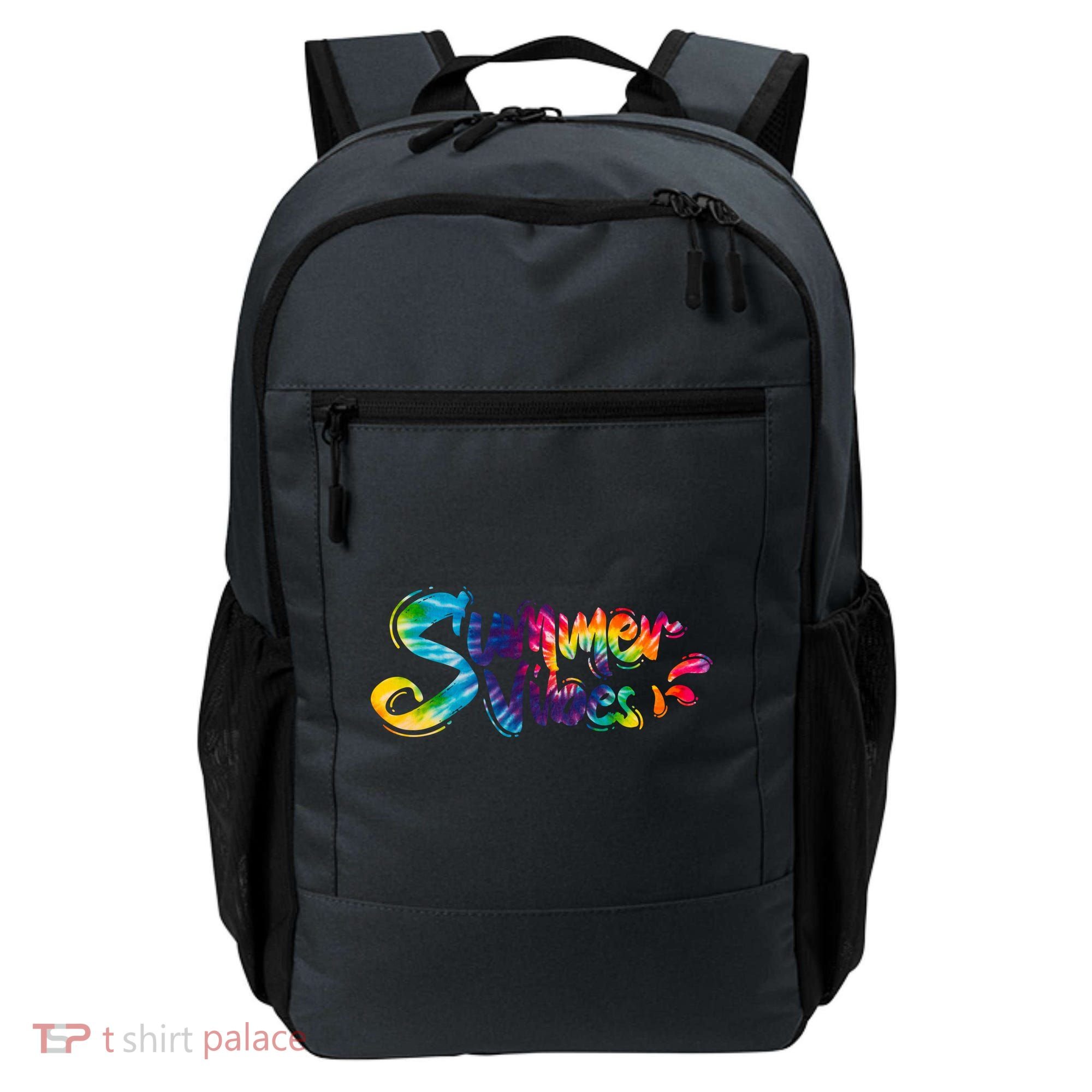 Summer Vibes Tie Dye Rainbow Backpack