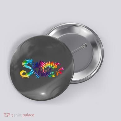 Summer Vibes Tie Dye Rainbow Button