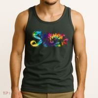 Summer Vibes Tie Dye Rainbow Tank Top thumb 3