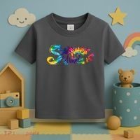 Summer Vibes Tie Dye Rainbow Toddler T-Shirt thumb 3
