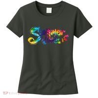 Summer Vibes Tie Dye Rainbow Women's T-Shirt thumb 0