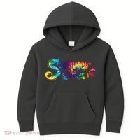 Summer Vibes Tie Dye Rainbow Kids Hoodie thumb 0