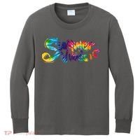Summer Vibes Tie Dye Rainbow Kids Long Sleeve Shirt thumb 0