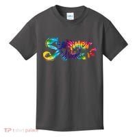 Summer Vibes Tie Dye Rainbow Kids T-Shirt thumb 0