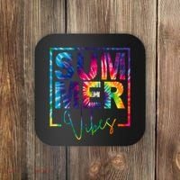 Summer Vibes Tie Dye Vacation Gift Coaster thumb 0