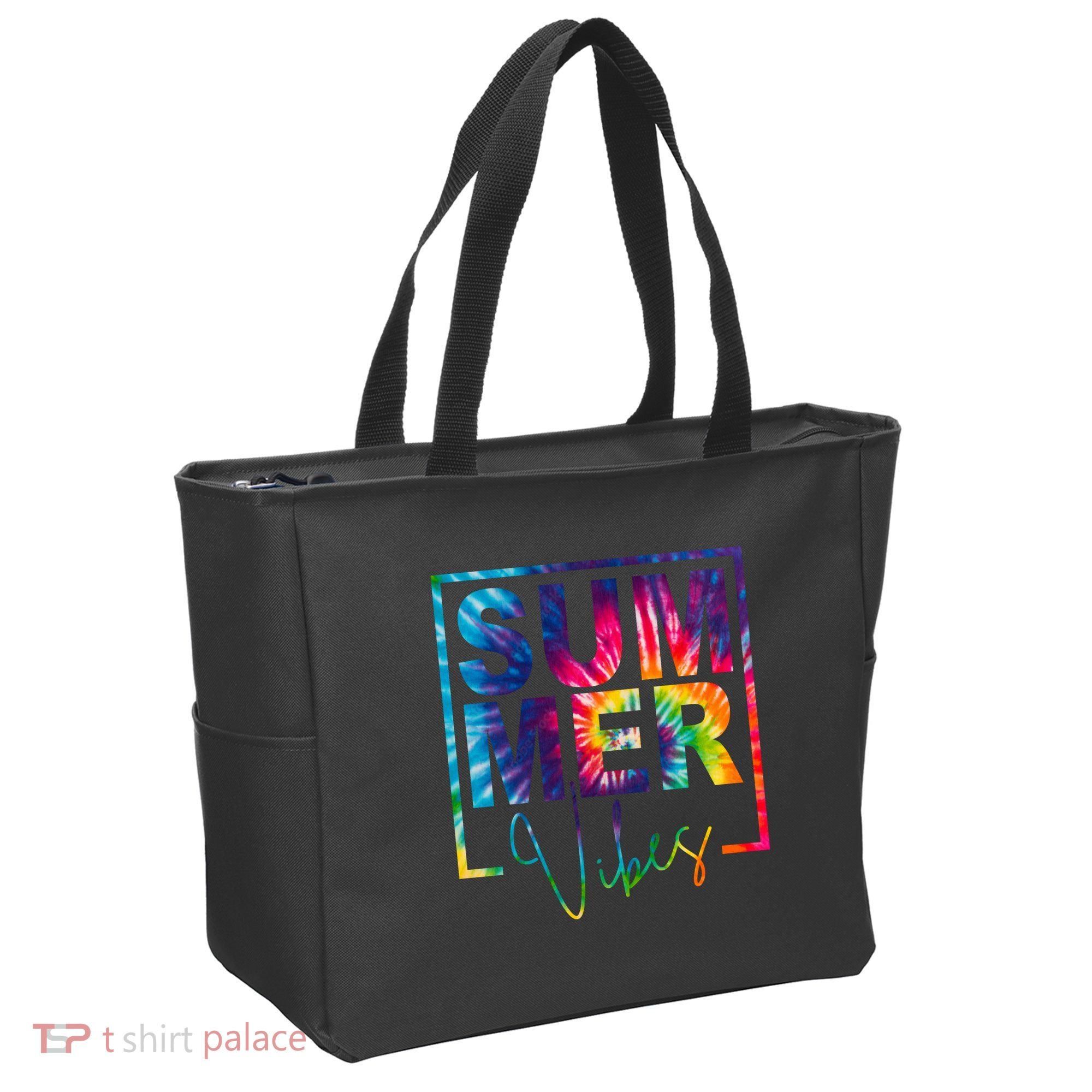 Summer Vibes Tie Dye Vacation Gift Tote Bag